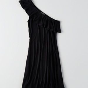 One Shoulder Ribbed Dress - Sz S